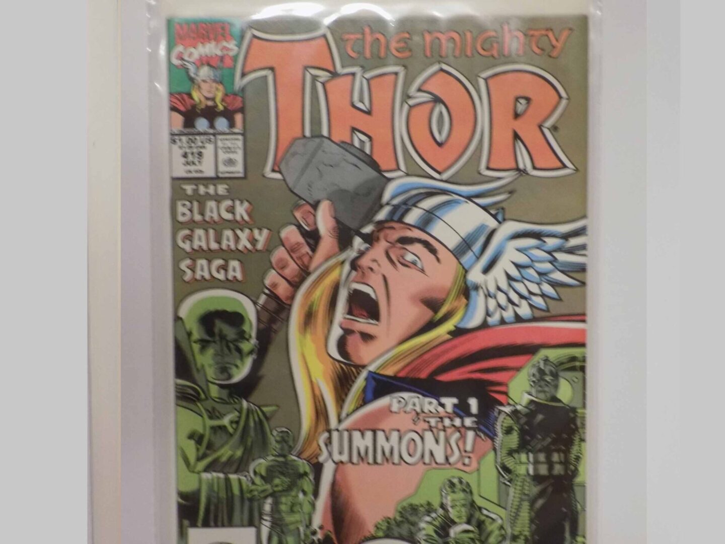 The mickey thor comic book in a package.