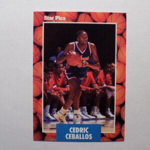 Sentence with Product Name: A Ceballos, Cedric card with a picture of a basketball player.