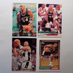 San Antonio Spurs basketball cards featuring Terry Cummings.