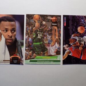 Three Day, Todd basketball cards with different players on them.