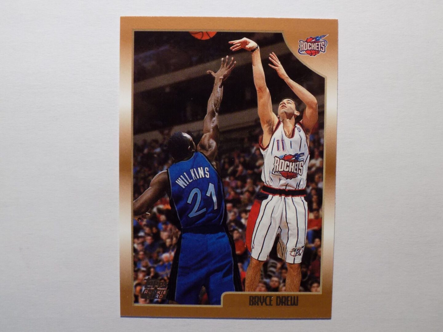 A Drew card with an image of a basketball player.