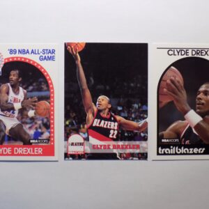 Nba basketball cards of Drexler, Clyde, and Drexler.