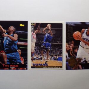 Three Dumas, Tony basketball cards with different players on them.