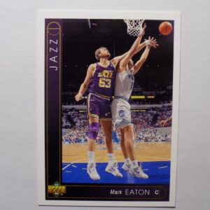 A Eaton, Mark card with a man playing basketball.