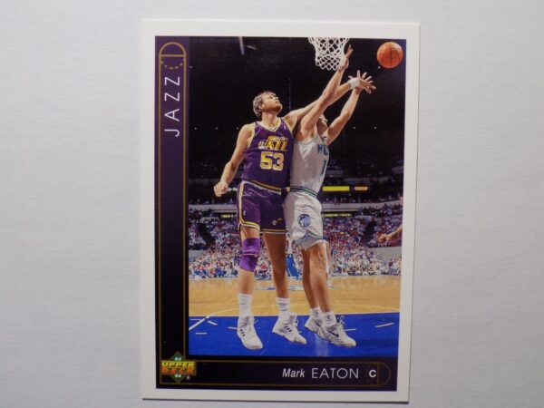 A Eaton, Mark card with a man playing basketball.