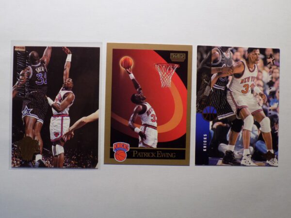 New York Knicks Ewing, Patrick basketball card set.