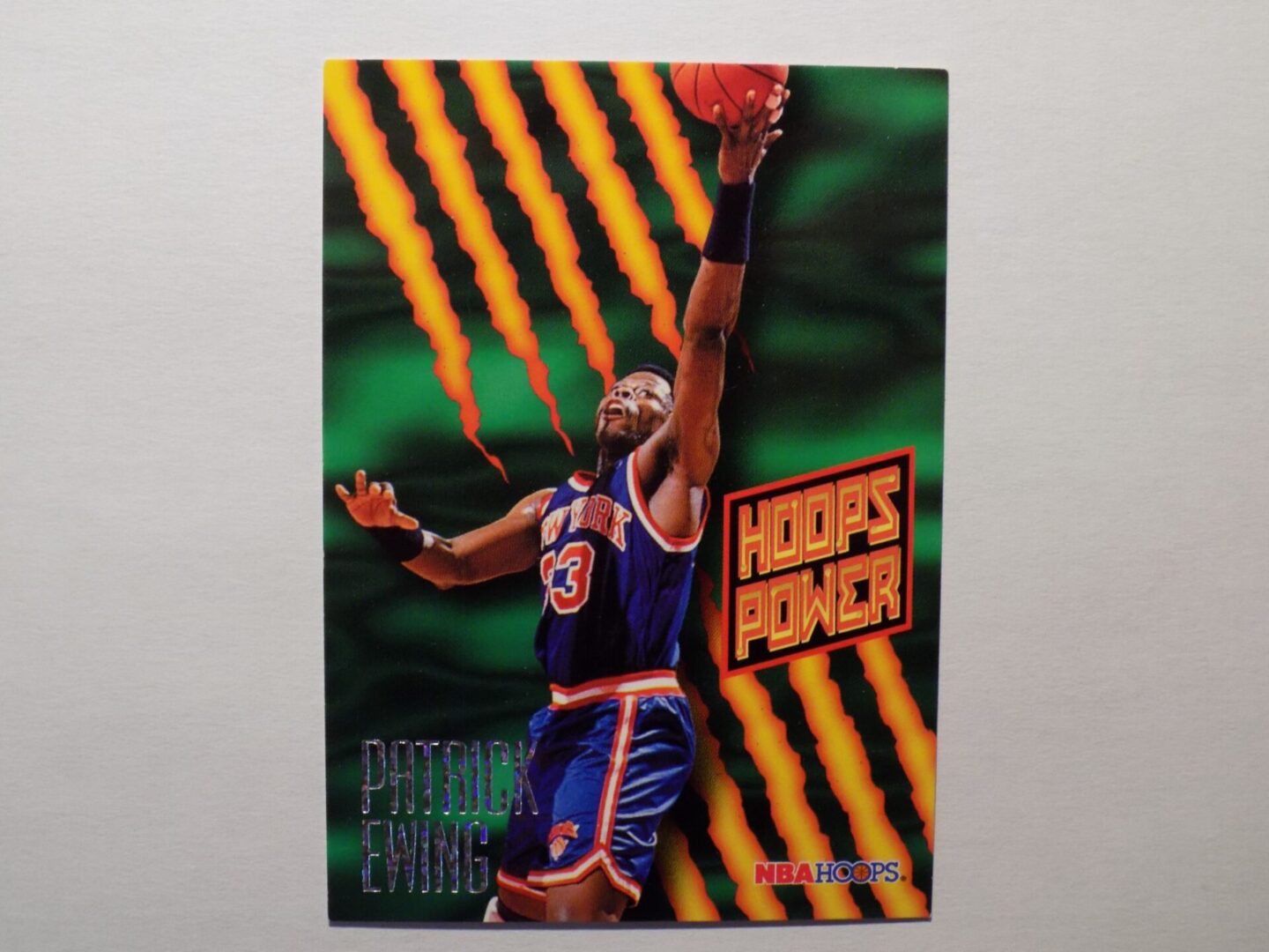 A poster with a picture of Patrick Ewing.