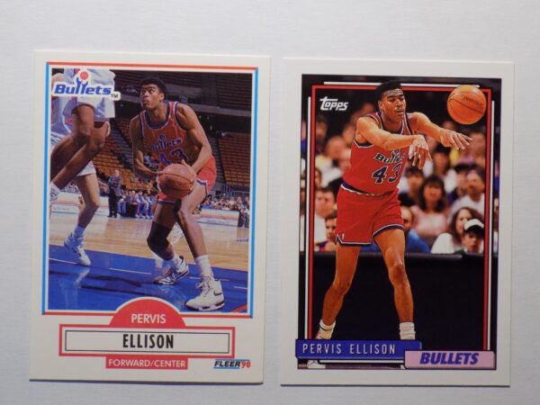 Two basketball cards of Ellison and Pervis.