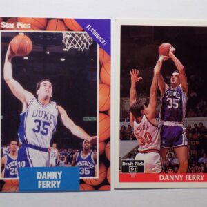 A pair of Ferry, Danny basketball cards with two players on them.