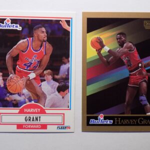 Two basketball cards with Grant, Harvey on them.