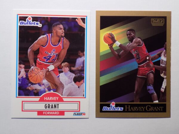 Two basketball cards with Grant, Harvey on them.