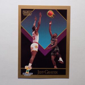 A Grayer, Jeff card with two men playing basketball.