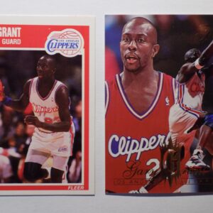 A pair of basketball cards with Gary Grant on them.