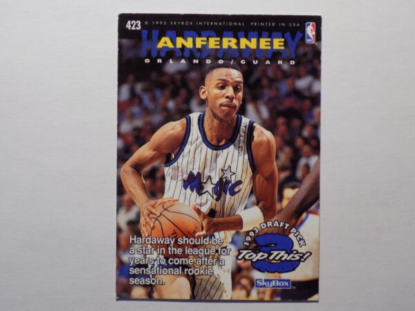 A Hardaway, Anfernee card with a basketball player on it.