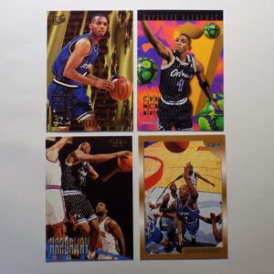 Four Hardaway, Anfernee basketball cards with different players on them.