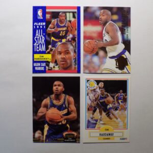 A set of Hardaway, Tim basketball cards with different players on them.