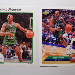 A pair of Harper, Derek basketball cards with two players on them.