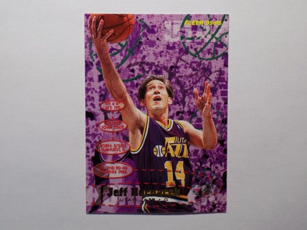 A purple card with Jeff Hornacek on it.