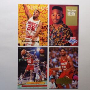 A set of basketball cards with a picture of NBA player Horry, Robert.