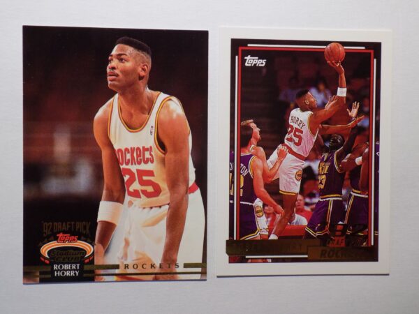 A pair of Horry, Robert cards with a picture of a player.