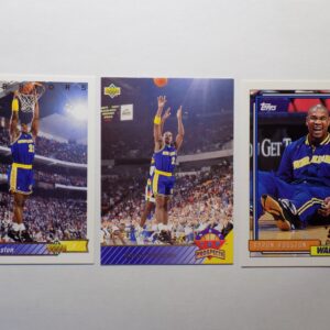 Three Houston, Byron basketball cards with a basketball player on them.