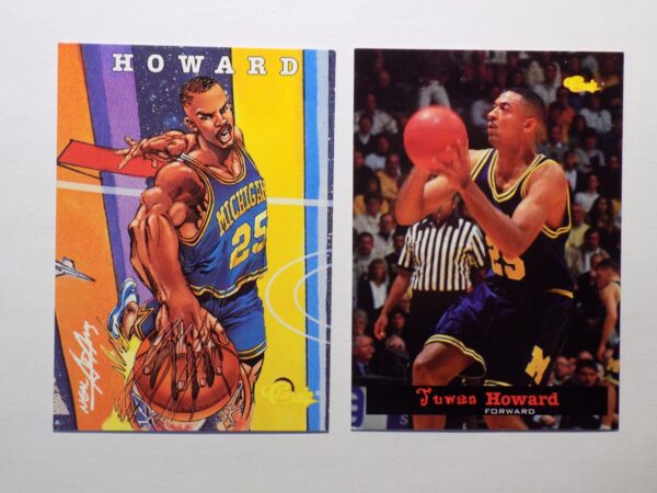 Two basketball cards with Howard and Juwon on them.