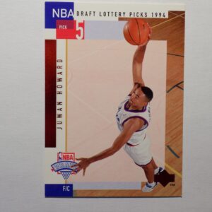 A Howard, Juwon card with an image of a man dribbling.