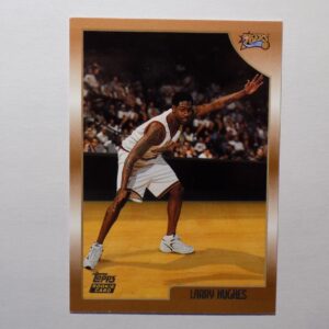 A Larry Hughes card with a basketball player on it.