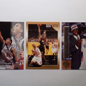 Three Allen Iverson basketball cards.