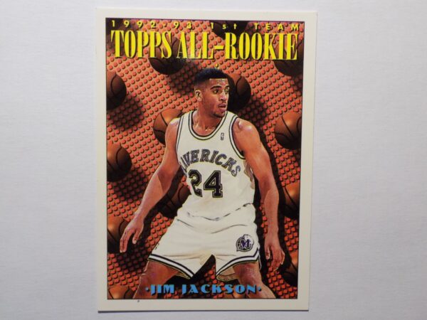 A basketball card with an image of Jackson, Jim.