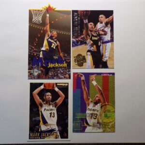 A set of basketball cards with Jackson and Mark on them.