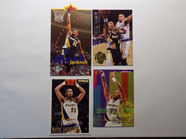 A set of basketball cards with Jackson and Mark on them.