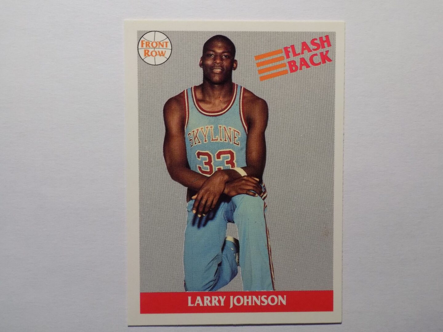 Johnson, Larry on a basketball card.