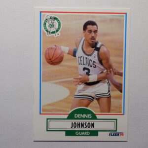 A boston celtics basketball card with Dennis Johnson on it.