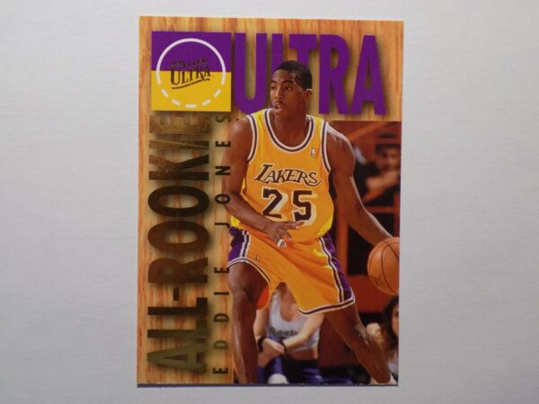 A basketball card with an image of Jones, Eddie.