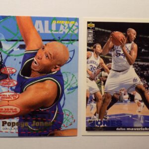 A pair of Popeye Jones basketball cards with a picture of Popeye Jones.