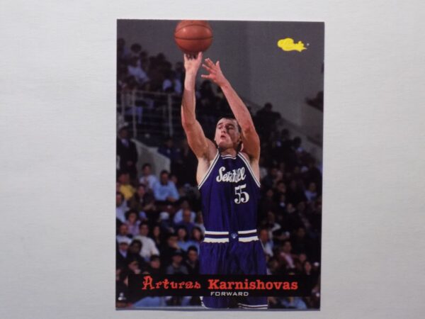 A Karnishovas, Arturas card with a picture of a player.