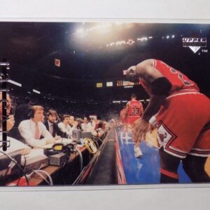 Jordan, Michael autographed photo of the Chicago Bulls.