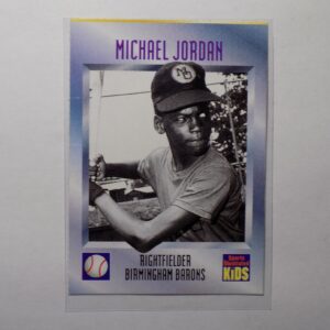 A photo of Jordan, Michael on a baseball card.