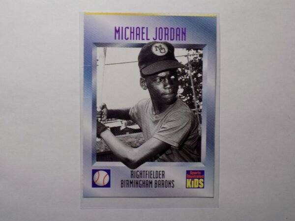 A photo of Jordan, Michael on a baseball card.