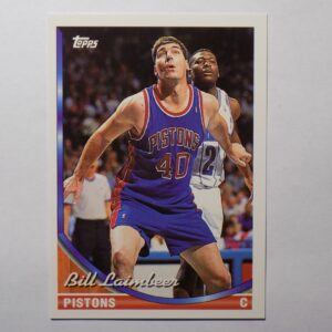 A Laimbeer, Bill card with a player on it.