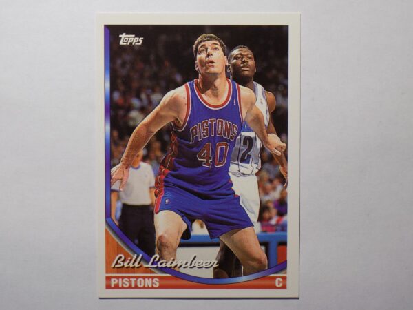 A Laimbeer, Bill card with a player on it.