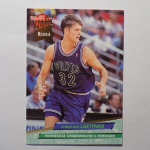 A Laettner, Christian card with a man in a purple uniform.