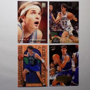 Four Laettner, Christian basketball cards with different players on them.