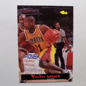 A basketball card with a picture of Lenard, Voshon player.