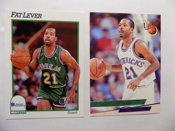 Two Fat basketball cards with two players on them.