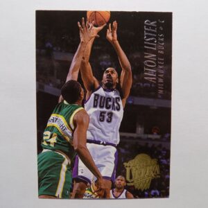 A Lister, Alton card with a man playing basketball.