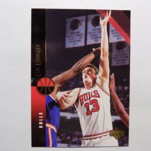 A Longley, Luc card with a picture of the chicago bulls.