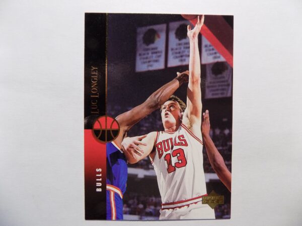 A Longley, Luc card with a picture of the chicago bulls.