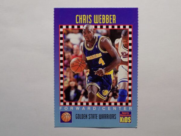 A basketball card with a picture of Webber, Chris.